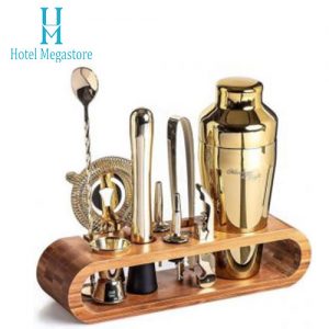 Bộ bình lắc cocktail màu gold