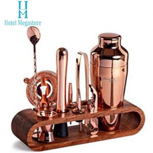 bộ bình lắc cocktail màu rose gold