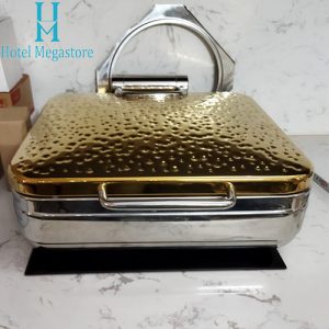 nồi hâm buffet yufeh hình vuông mạ vàng